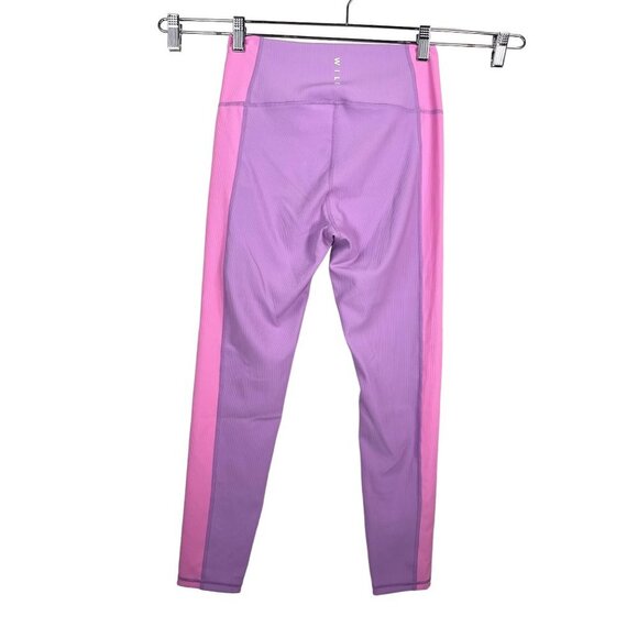 WILO Color Block Ribbed legging pink core sz M - Picture 2 of 8